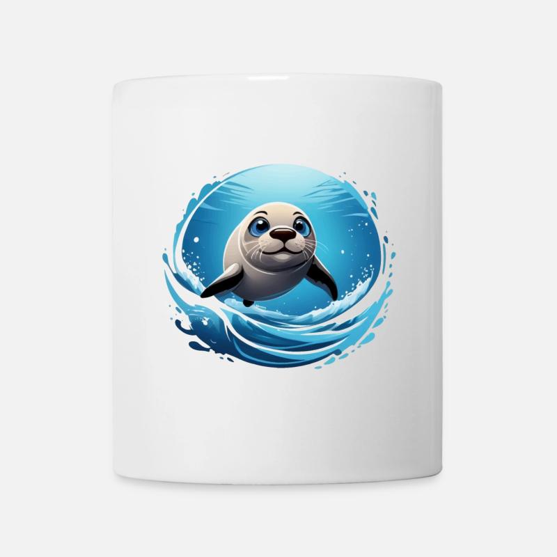 Robbe - Tasse - Weiß