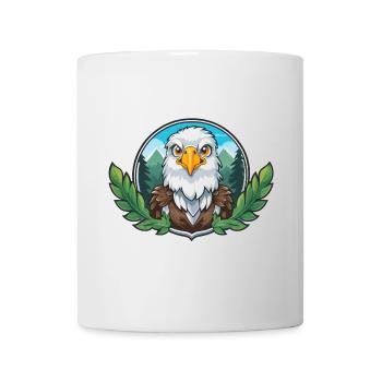 Gardien du pygargue à tête blanche dans la forêt - Mug blanc - blanc - Devant