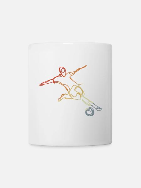 Fußballspieler Vintage Look - Tasse - Weiß