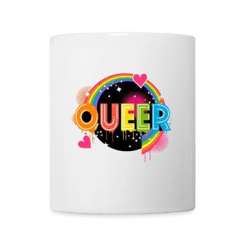 Colorful Queer Typo Pride Month Equal Rights LGBTQ - Mug - white - Front