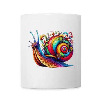 Schnecke - Tasse - Weiß - Vorne