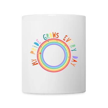 colorful lettering with rainbow for Pride month - Mug - white - Front