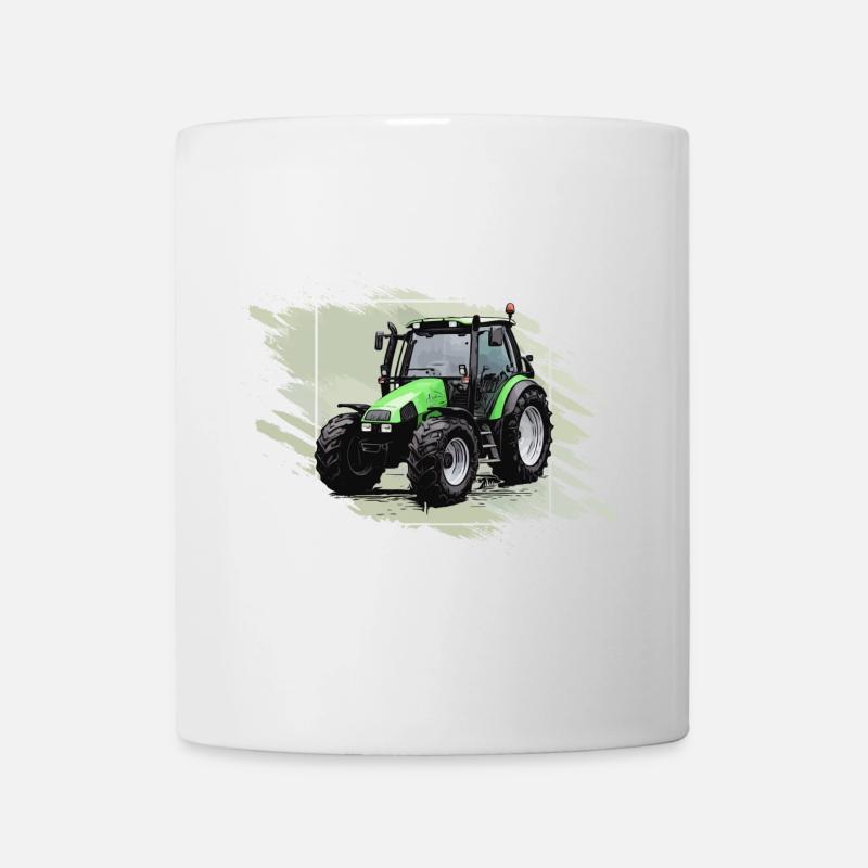 Kleiner grüner Traktor - Tasse - Weiß