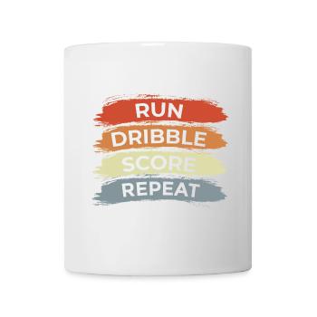 Run Dribble Score Repeat - Mug - white - Front