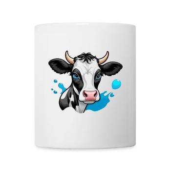 Cute Dairy Cow with Blue Eyes - Mug - white - Front