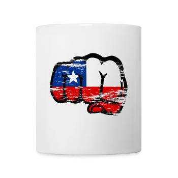 Chile Flagge Faust used - Tasse - Weiß - Vorne