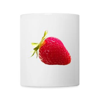 ERDBEERE als FRUCHTKUNST - Tasse - Weiß - Vorne