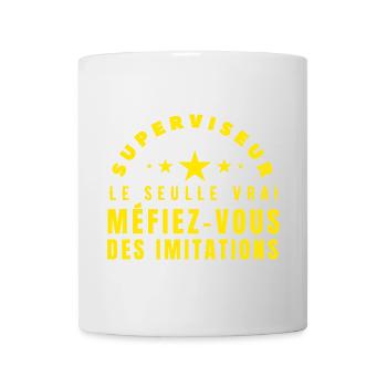 Die echte Aufseher-Geschenkidee - Tasse - Weiß - Vorne