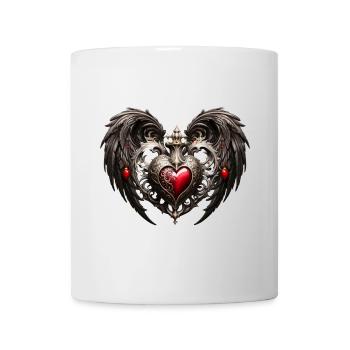 Ein atemberaubendes Gothic-Herz mit eleganten Flügeln - Tasse - Weiß - Vorne