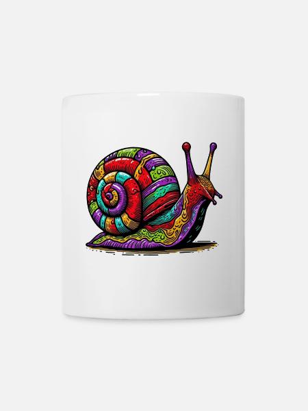 Schnecke - Tasse - Weiß