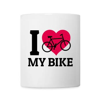 J’adore mon vélo Fahrrad - Mug blanc - blanc - Devant