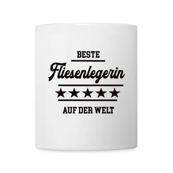 Beste Fliesenlegerin der Welt weltbeste Meisterin - Tasse - Weiß - Vorne