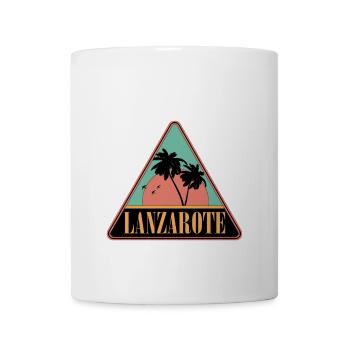 Dreieck Palmen Lanzarote - Tasse - Weiß - Vorne