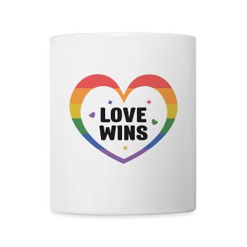 LGBTQ Pride Month - Love Wins - Mug - white - Front