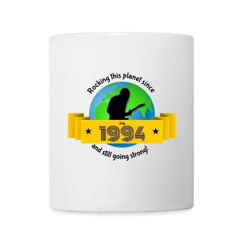 30. Anniversaire Rocking this planet since 07/1994 - Mug blanc - blanc - Devant