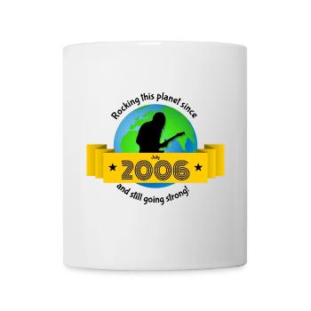 18. Geburtstag Rocking this planet since 07/2006 - Tasse - Weiß - Vorne