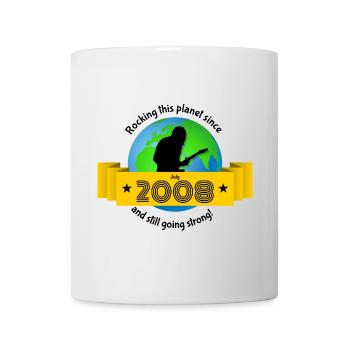 16. Geburtstag Rocking this planet since 07/2008 - Mug - white - Front
