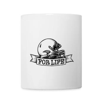 American Football Helmet - For Life - Mug - white - Front