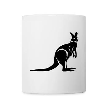 Kangaroo Australia Animal Logo Illustration Icon - Mug - white - Front