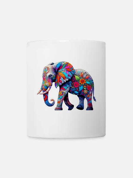 Éléphant - Mug blanc - blanc