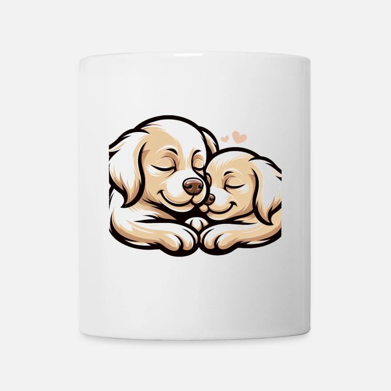 Deux chiens amoureux - Mug blanc - blanc