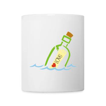 Eine Flasche im Meer - Tasse - Weiß - Vorne
