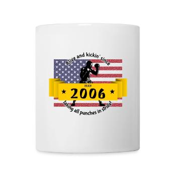 18. Anniversaire Vivant et kickin depuis 07/2006 - Mug blanc - blanc - Devant