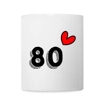 80. 80 YEARS. 80th ANNIVERSARY. 80 YEARS ANNIVERSARY. - Mug - white - Front