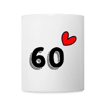 60. 60 YEARS. 60th ANNIVERSARY. 60TH BIRTHDAY. - Mug - white - Front