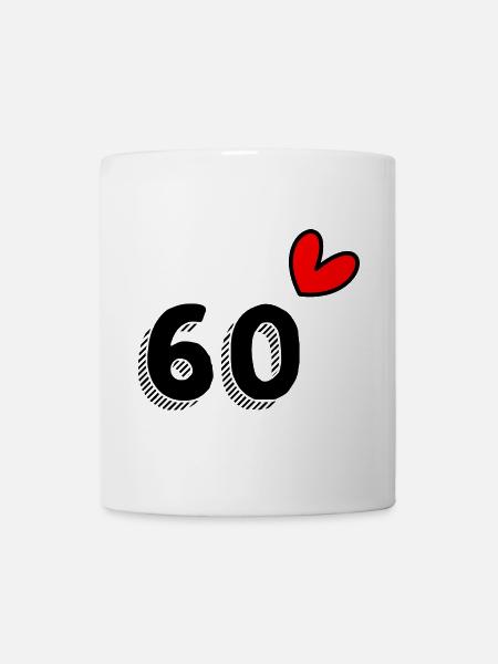 60. 60 JAHRE. 60. JAHRESTAG. 60-JÄHRIGES JUBILÄUM. - Tasse - Weiß