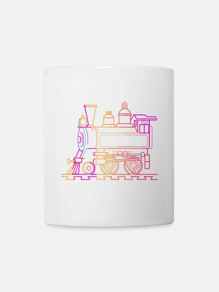 Eisenbahn Comic - Tasse - Weiß