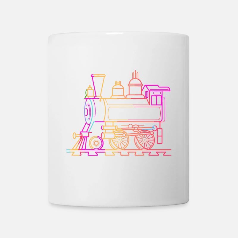 Eisenbahn Comic - Tasse - Weiß