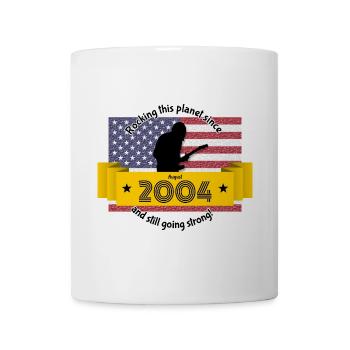 20ème Anniversaire Rocker cette planète depuis 08/2004 - Mug blanc - blanc - Devant