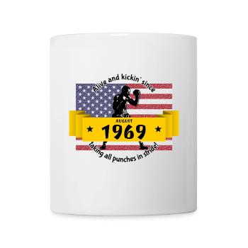 55. Geburtstag Vivant et dynamique depuis 08/1969 - Mug blanc - blanc - Devant