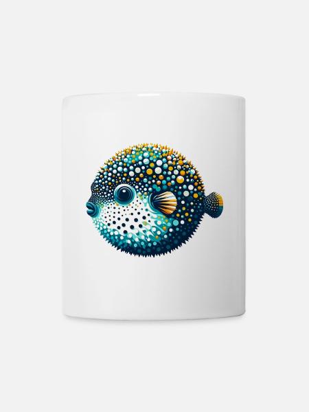 Kugelfisch - Tasse - Weiß