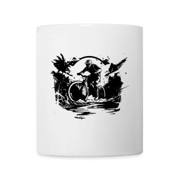 Mountainbiken - Tasse - Weiß - Vorne