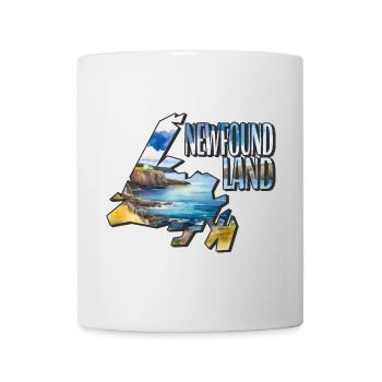 Aquarell Landkarte Neufundland - Tasse - Weiß - Vorne