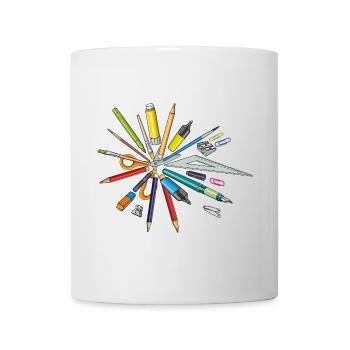 I like school supplies - Mug - white - Front