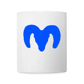 Silhouette de mouflon d’Amérique – sauvage et majestueux - Mug blanc - blanc - Devant