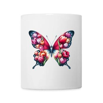 Schmetterling Tulpe Tulpen Holland - Tasse - Weiß - Vorne