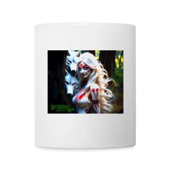 whigt wolf and mytologie girl - Tasse - Weiß - Vorne