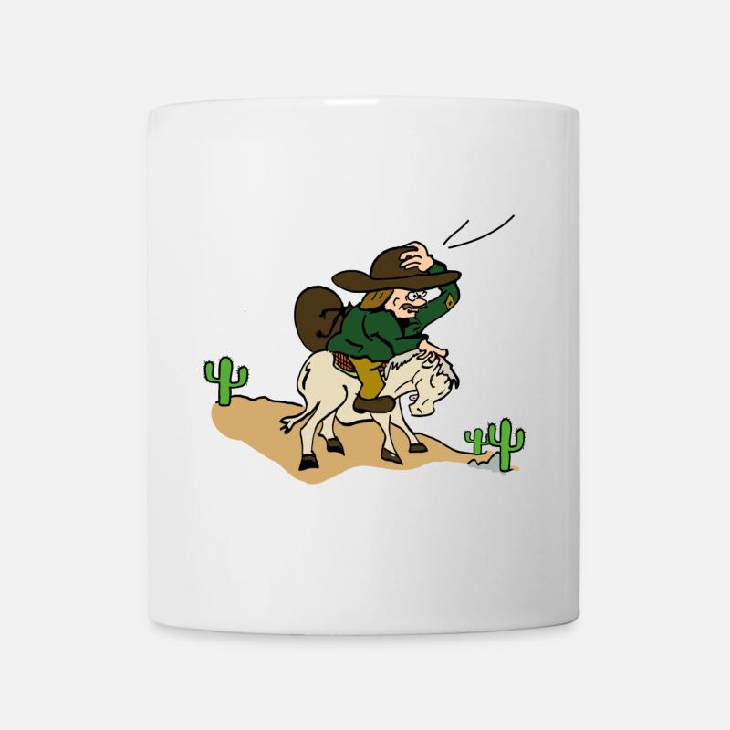 Abenteurer auf Pferd. - Tasse - Weiß