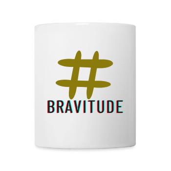 Bravitude hatch tag slogan - Mug - white - Front