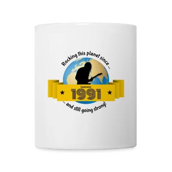 33. Geburtstag Rocking this planet since 09/1991 - Tasse - Weiß - Vorne
