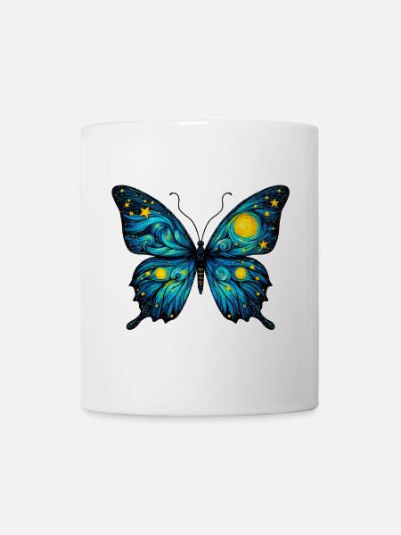 Schmetterling - Tasse - Weiß