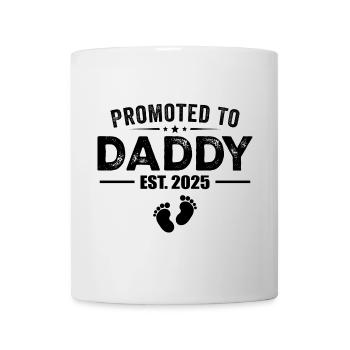 Zum Papa befördert, voraussichtlich 2025. Lustig für den neuen Papa - Tasse - Weiß - Vorne