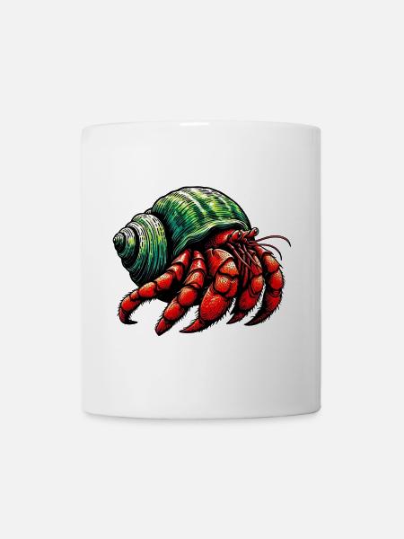 Einsiedlerkrebs - Tasse - Weiß