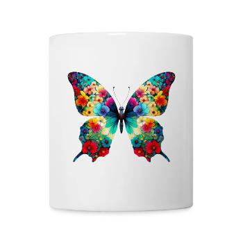 Papillon - Mug blanc - blanc - Devant