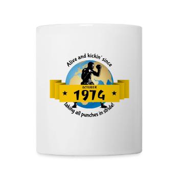 50. Geburtstag Alive and kickin since 10/1974 - Mug - white - Front