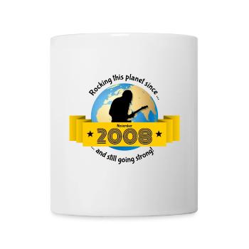 16. Geburtstag Rocking this planet since 11/2008 - Mug - white - Front